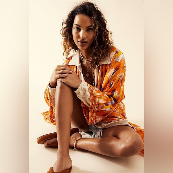 Free‎ People, Static Stripe Maxi Kimono one size - Picture 4 of 15